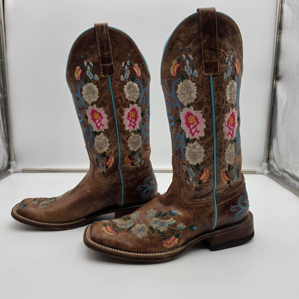 Macie Bean Rose Garden Western Square Toe Boots Women’s 8